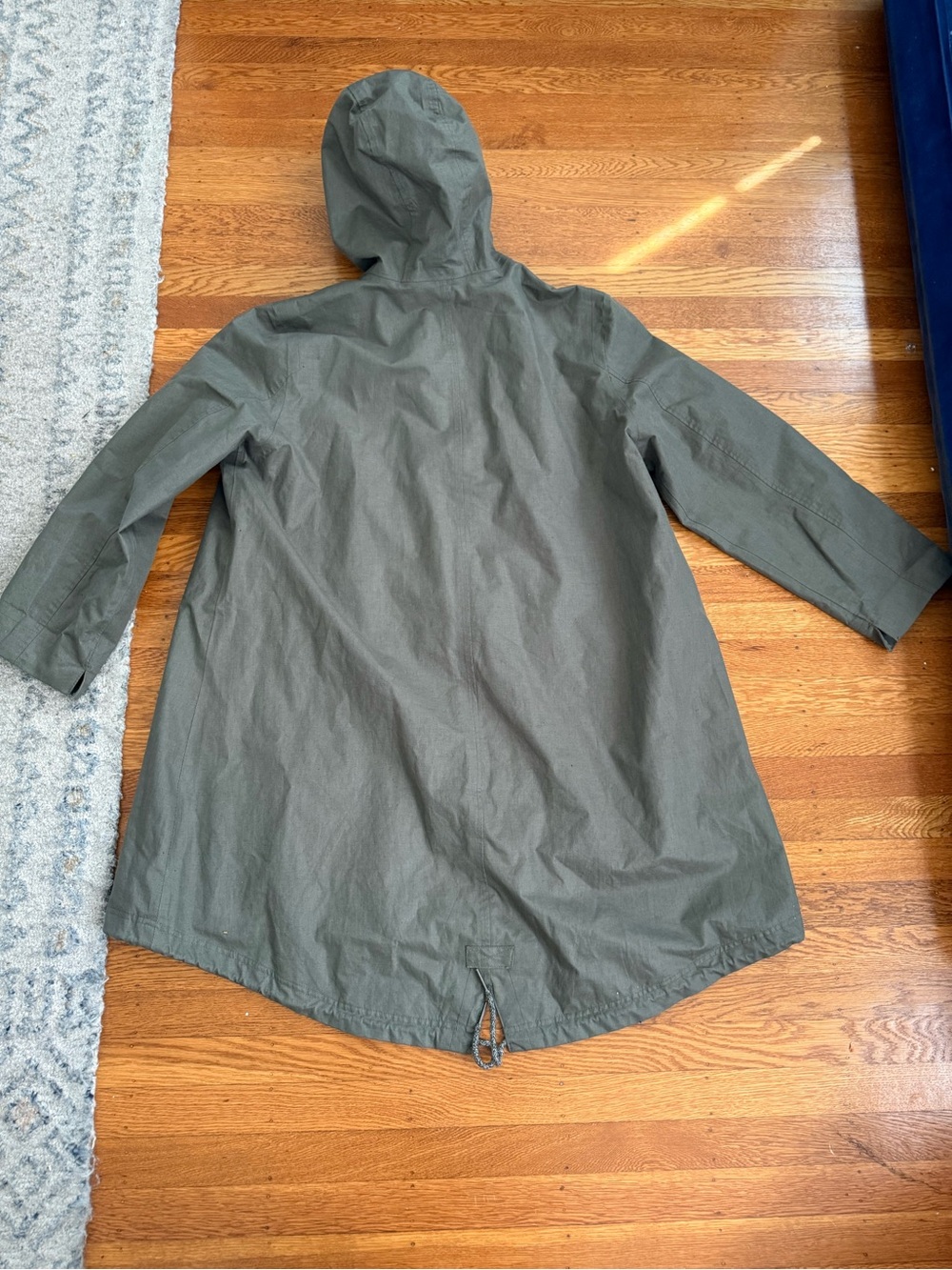 Olive Hooded Military-Style Field Coat - Picture 2 of 8